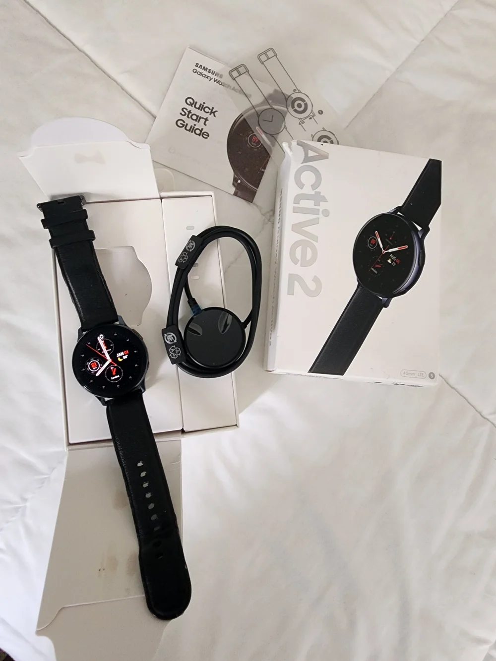 Samsung Active2 Smartwatch in Black with Black Strap
